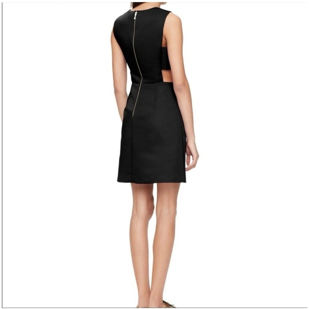 Kate Spade Scuba Cut Out A Line Sleeveless Black Dress Size 2 Edgy Rocker - Picture 8 of 8